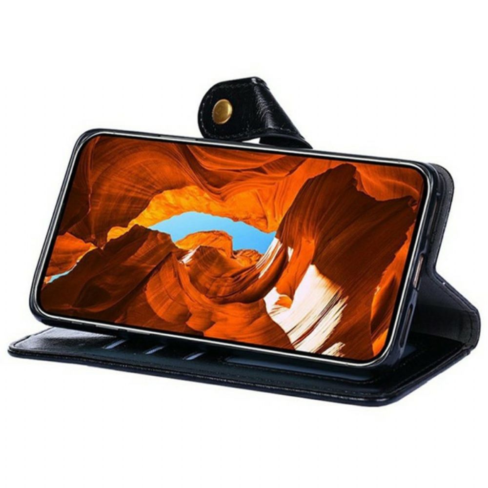 Leren Hoesje Xiaomi Redmi Note 14 Pro 4g Gewaxt