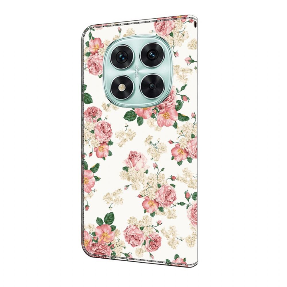 Leren Hoesje Xiaomi Redmi Note 14 Pro 4g Pioenrozen Bescherming Hoesje