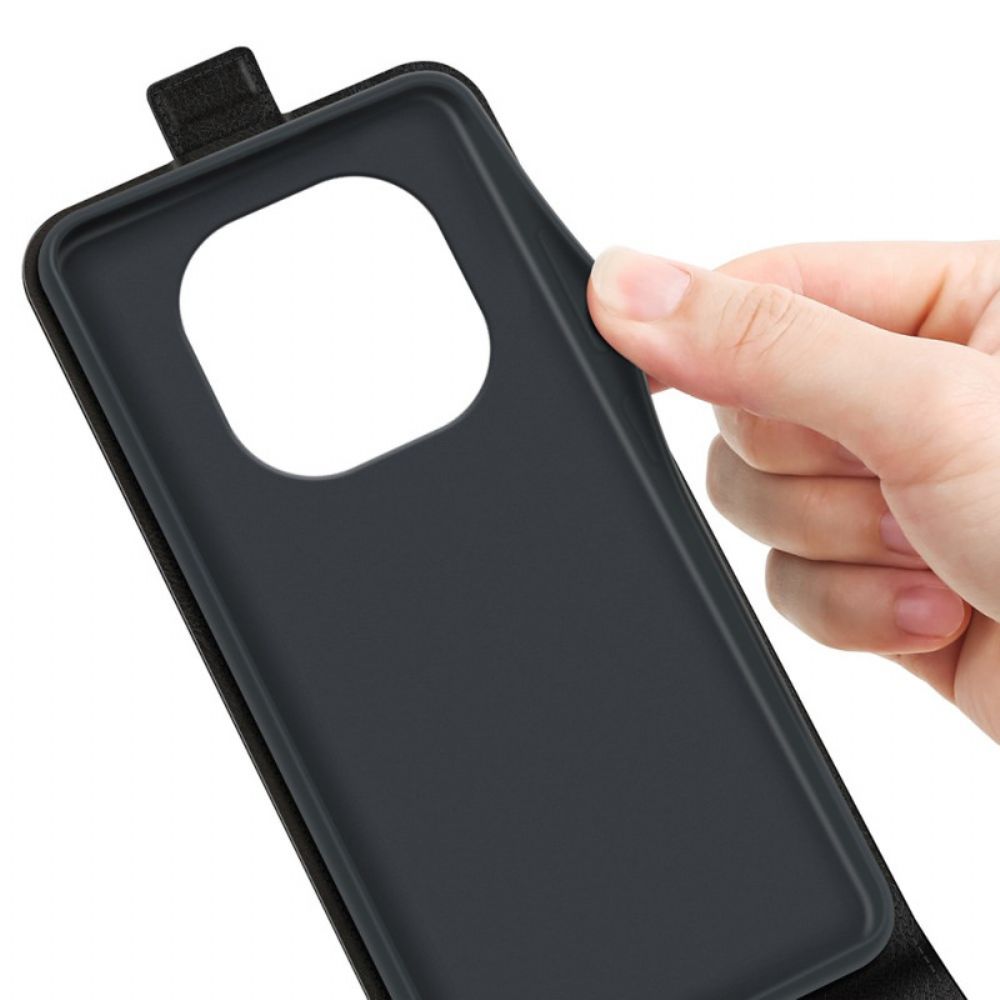 Leren Hoesje Xiaomi Redmi Note 14 Pro 4g Verticale Klep Bescherming Hoesje