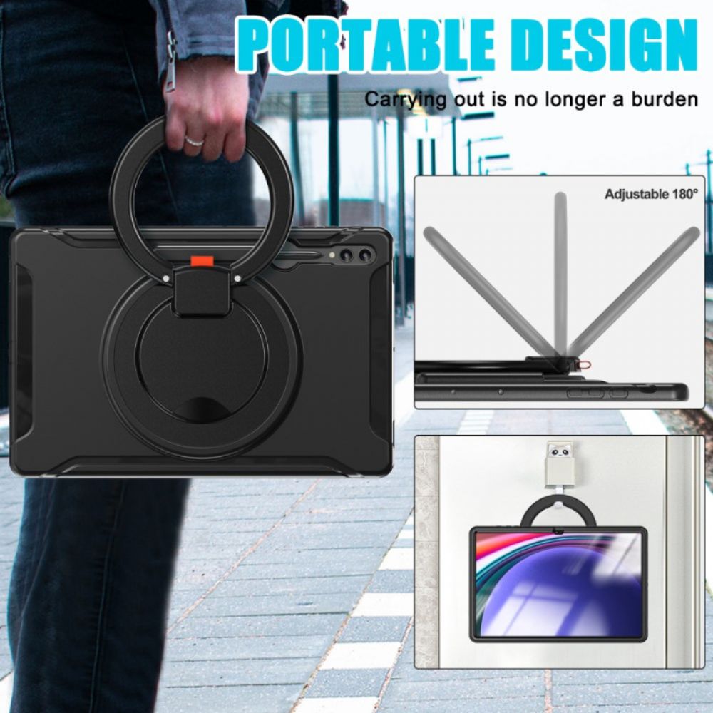 Hoesje Voor Samsung Galaxy Tab S10 Ultra Draaibare Ringstandaard