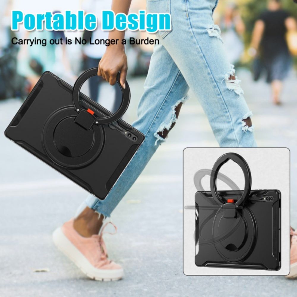 Hoesje Voor Samsung Galaxy Tab S10 Ultra Draaibare Ringstandaard