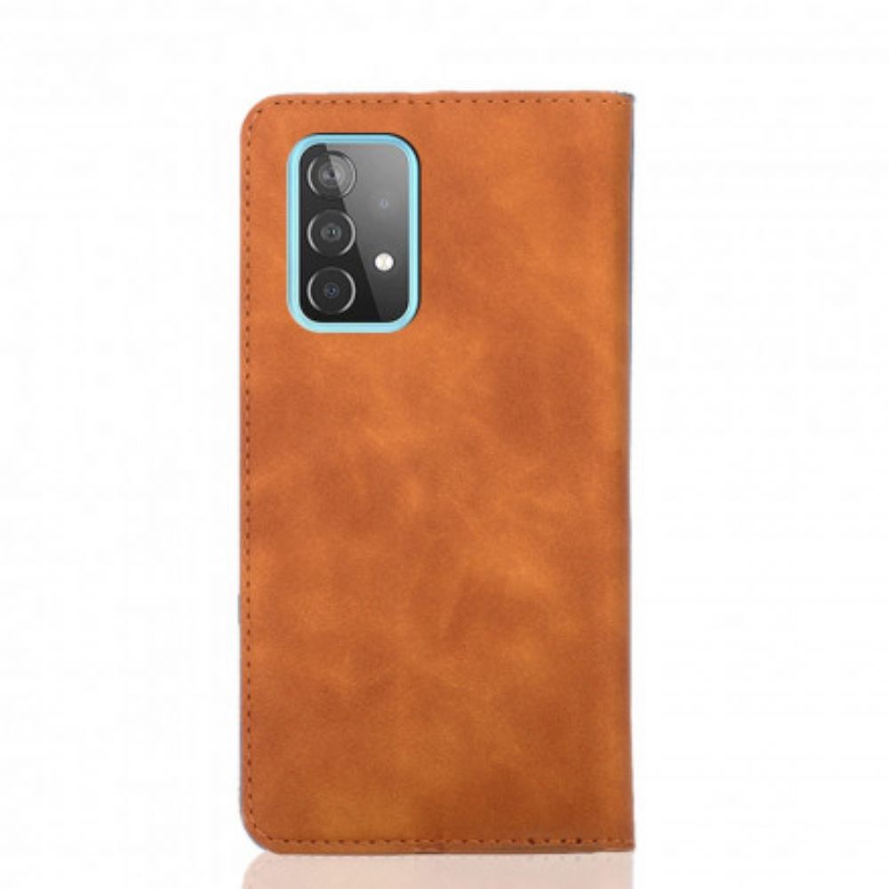 Bescherming Hoesje voor Samsung Galaxy A52 4G / A52 5G / A52s 5G Folio-hoesje Zijdezacht Leereffect