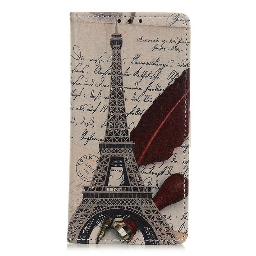 Flip Case voor Samsung Galaxy A52 4G / A52 5G / A52s 5G Eiffeltoren Van De Dichter