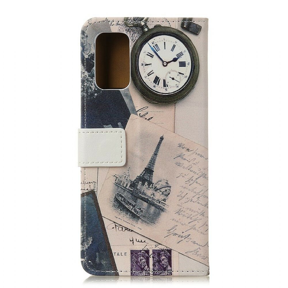 Flip Case voor Samsung Galaxy A52 4G / A52 5G / A52s 5G Eiffeltoren Van De Dichter