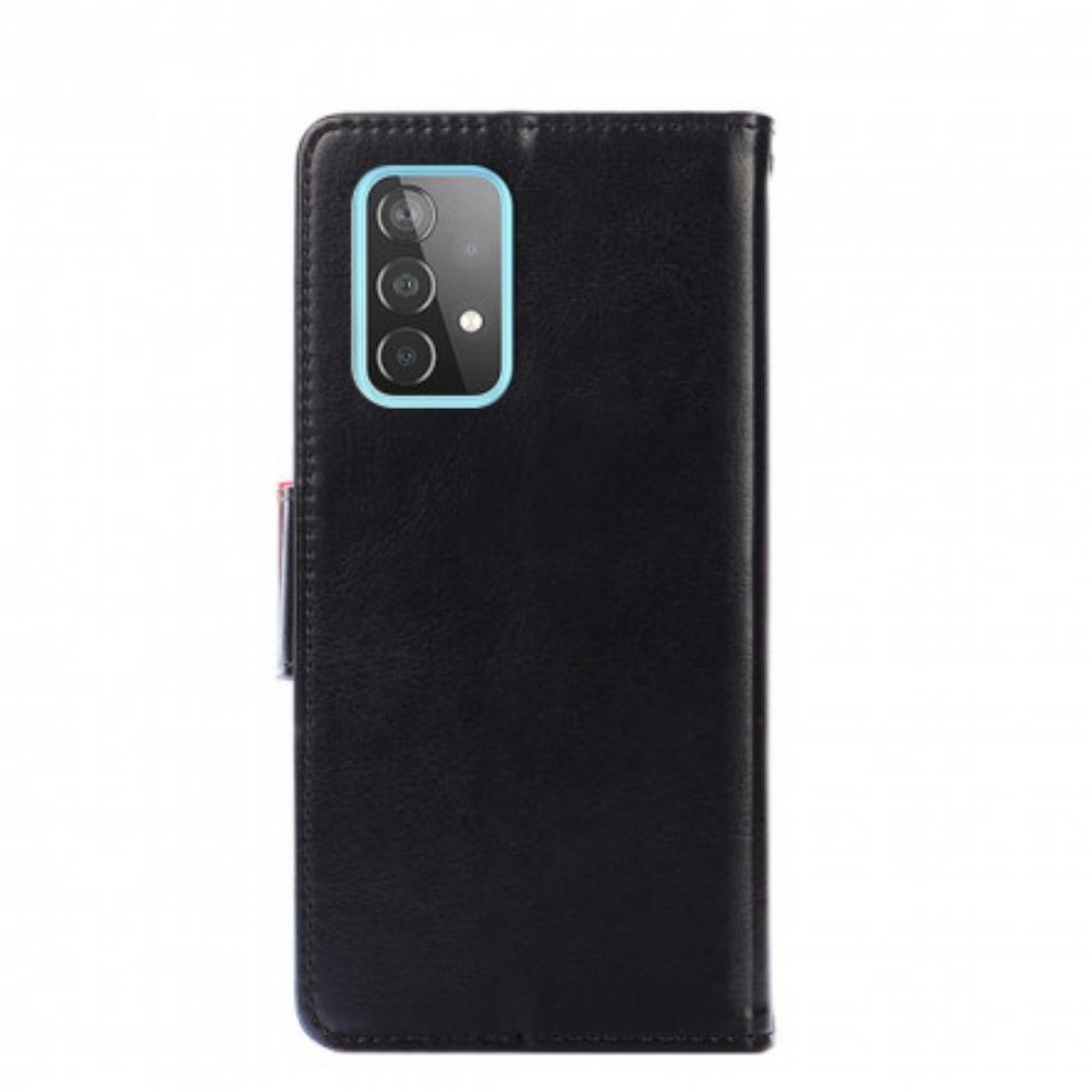 Folio-hoesje voor Samsung Galaxy A52 4G / A52 5G / A52s 5G Glanzend Kunstleer