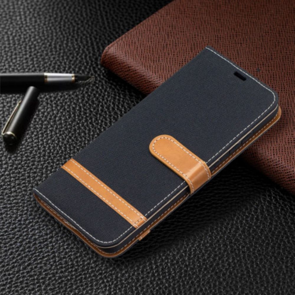 Folio-hoesje voor Samsung Galaxy A52 4G / A52 5G / A52s 5G Met Ketting Band Met Stof En Leereffect
