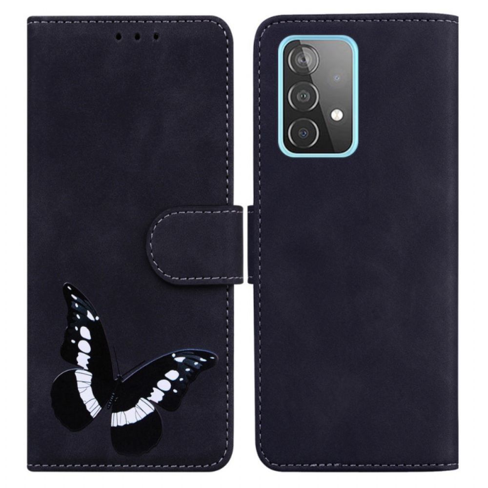 Folio-hoesje voor Samsung Galaxy A52 4G / A52 5G / A52s 5G Vlinderhuid-aanraking