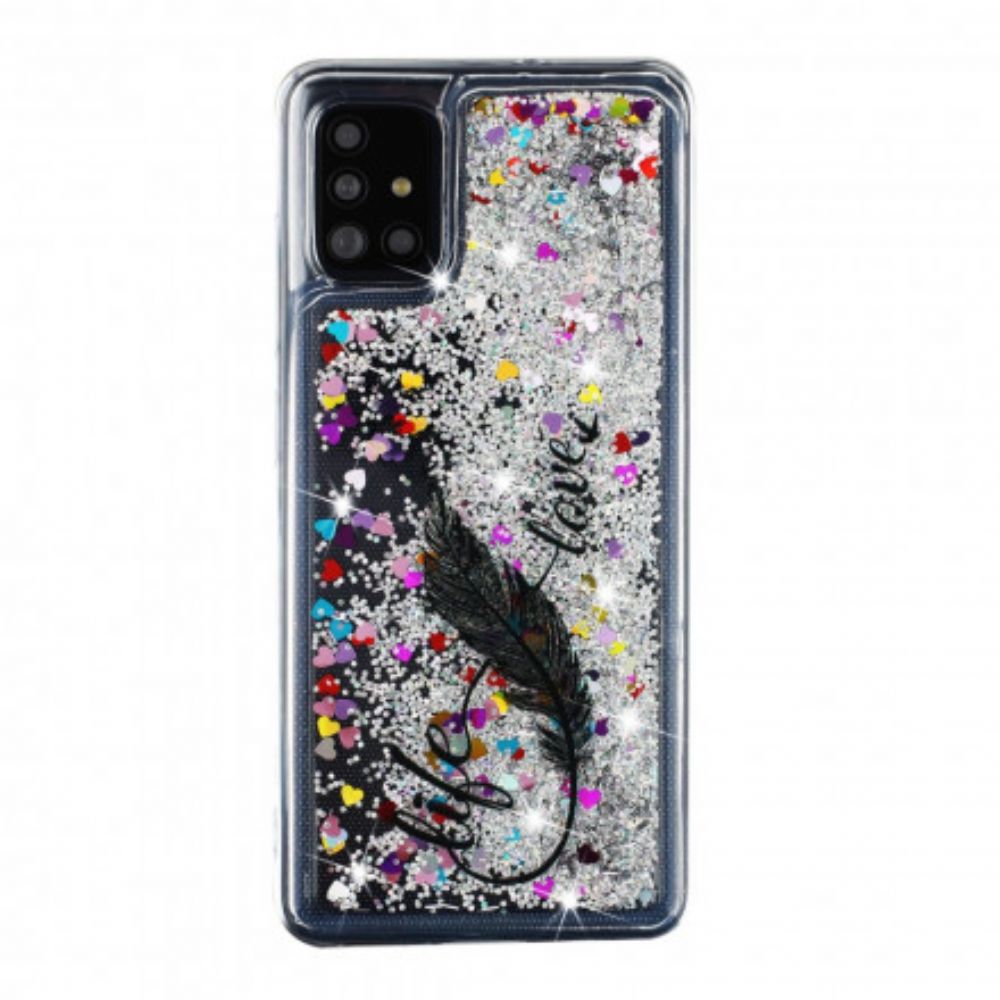 Hoesje voor Samsung Galaxy A52 4G / A52 5G / A52s 5G Leven En Liefde Glitter