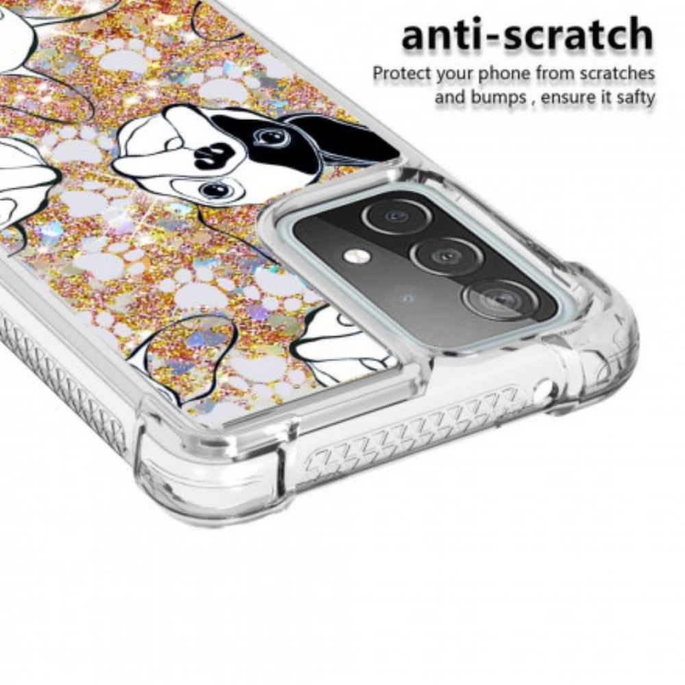 Hoesje voor Samsung Galaxy A52 4G / A52 5G / A52s 5G Meneer Glitterhond