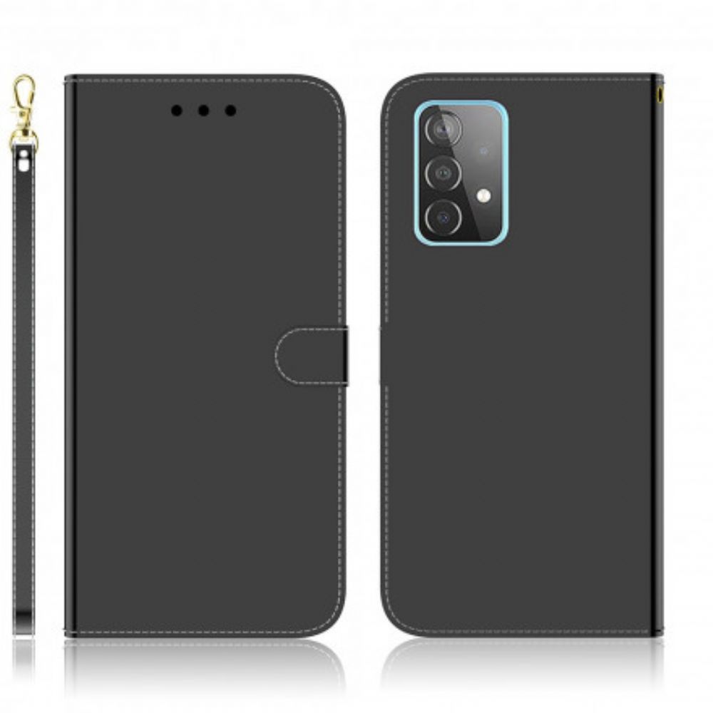 Leren Hoesje voor Samsung Galaxy A52 4G / A52 5G / A52s 5G Spiegel Van Kunstleer