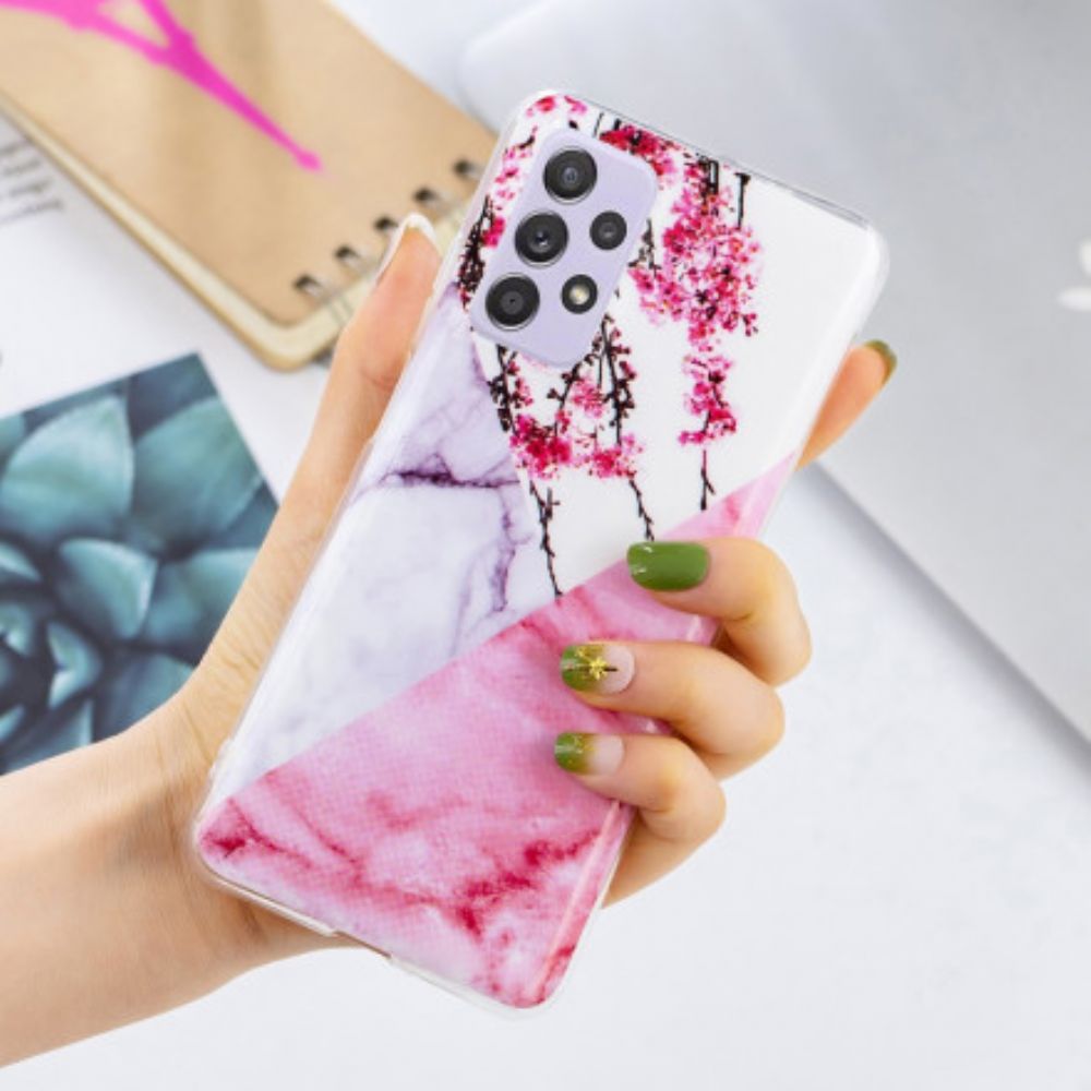 Telefoonhoesje voor Samsung Galaxy A52 4G / A52 5G / A52s 5G Zeldzaam Marmer