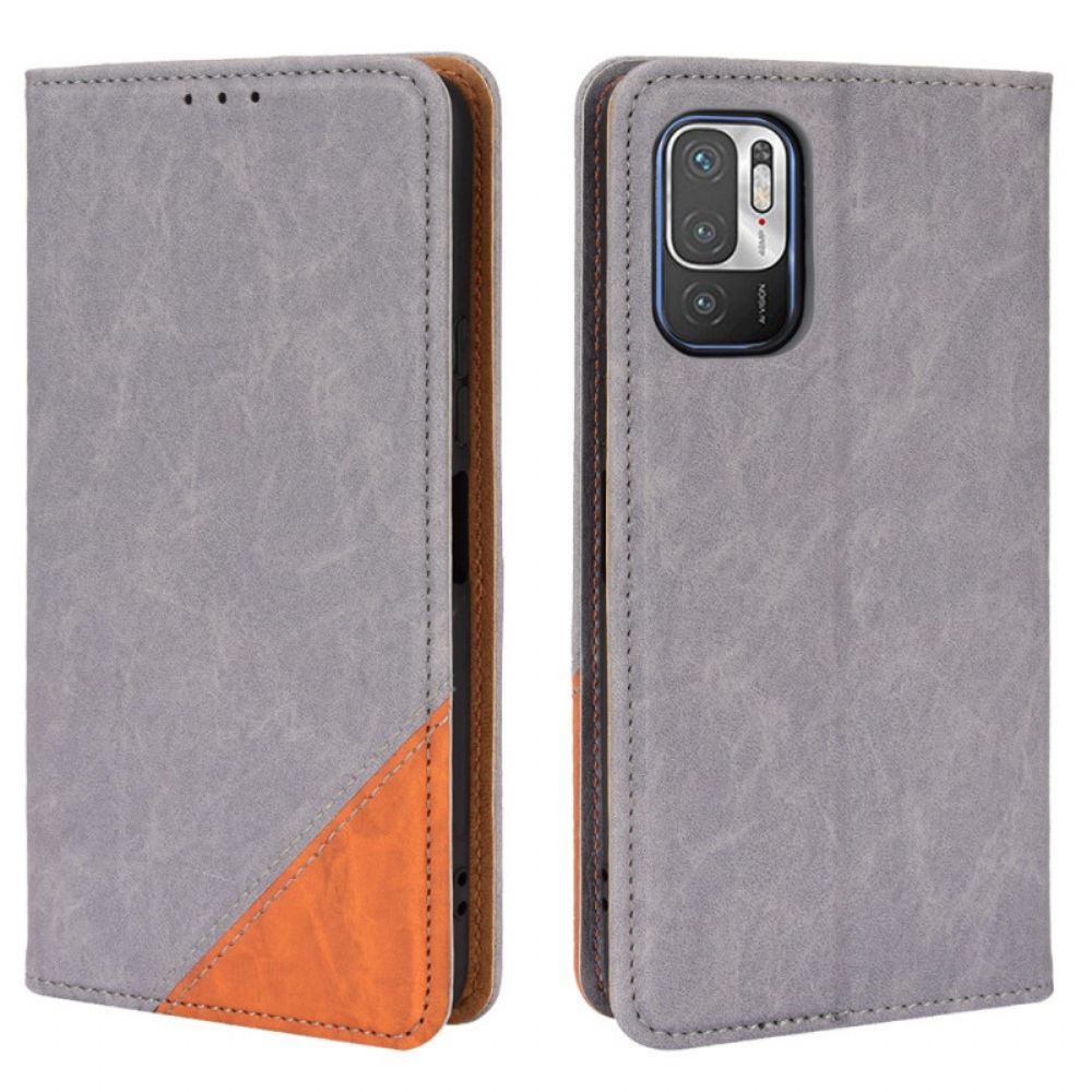 Bescherming Hoesje voor Xiaomi Redmi 10 Folio-hoesje Gekleurde Driehoek
