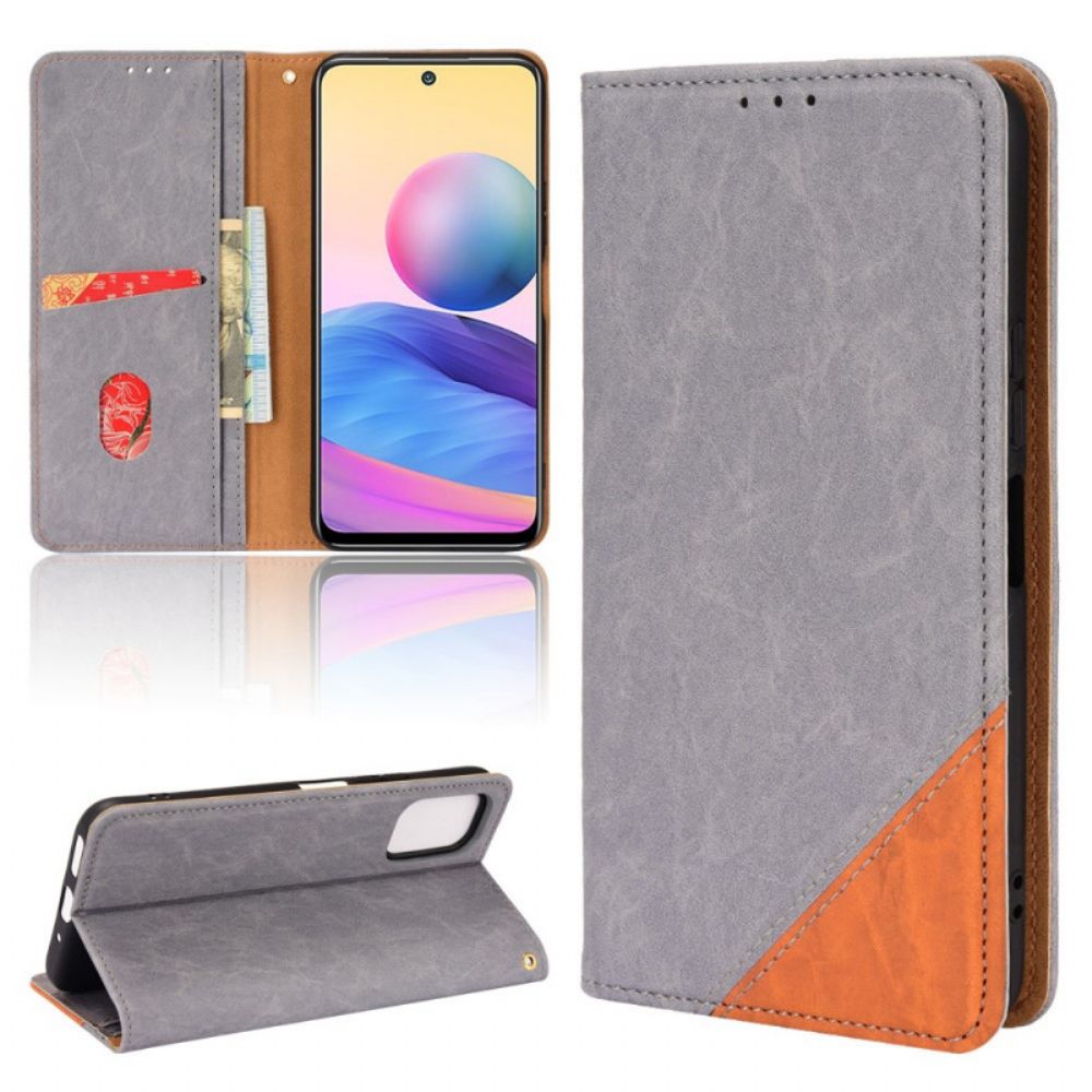 Bescherming Hoesje voor Xiaomi Redmi 10 Folio-hoesje Gekleurde Driehoek