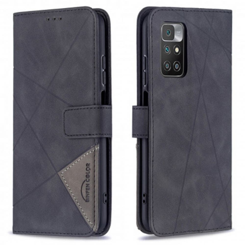 Flip Case voor Xiaomi Redmi 10 Driehoek Binfen Kleur