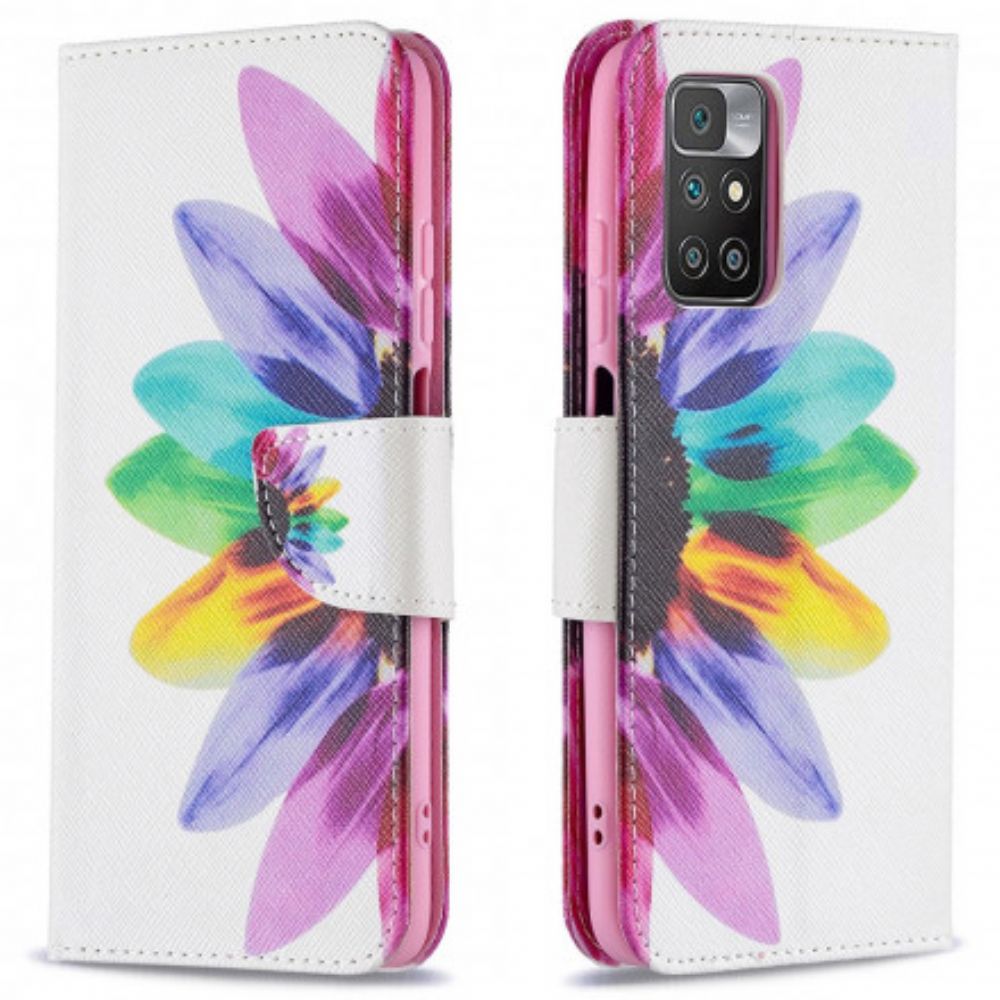 Folio-hoesje voor Xiaomi Redmi 10 Aquarel Bloem