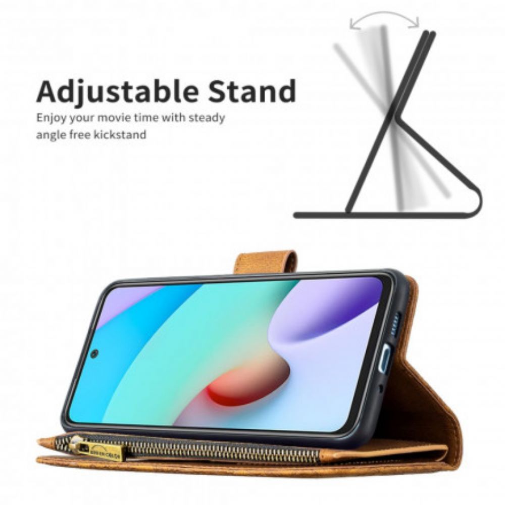 Folio-hoesje voor Xiaomi Redmi 10 Barokke Vlinderzak Met Rits