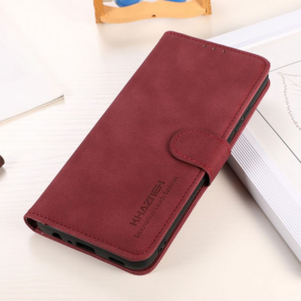 Folio-hoesje voor Xiaomi Redmi 10 Leren Effect Textuur Khazneh
