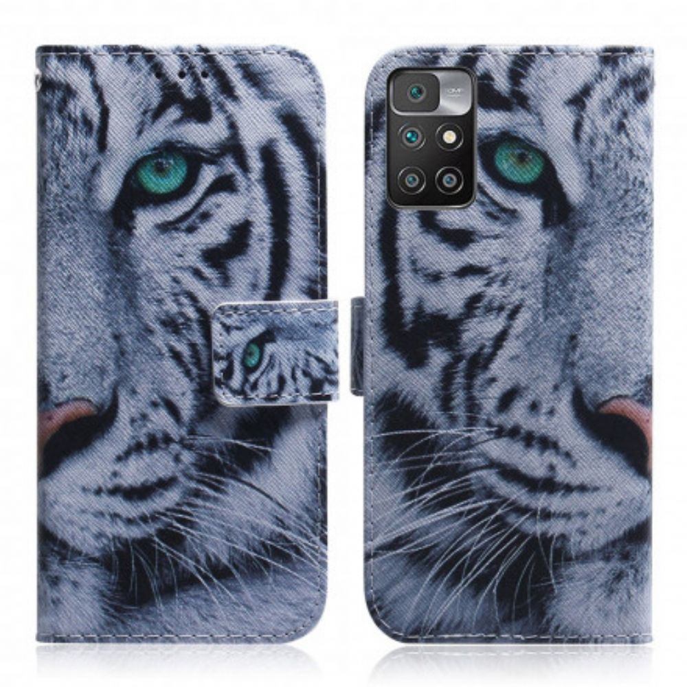 Folio-hoesje voor Xiaomi Redmi 10 Tijgergezicht
