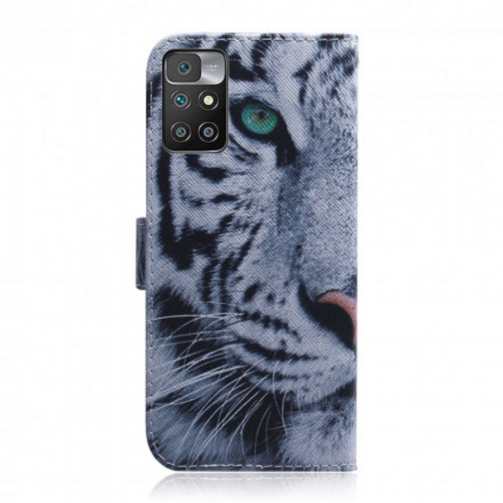 Folio-hoesje voor Xiaomi Redmi 10 Tijgergezicht