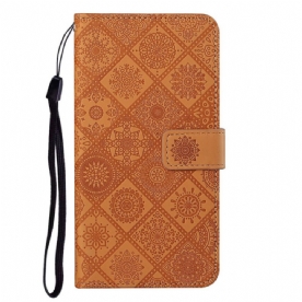 Leren Hoesje voor Xiaomi Redmi 10 Tapijtpatroon