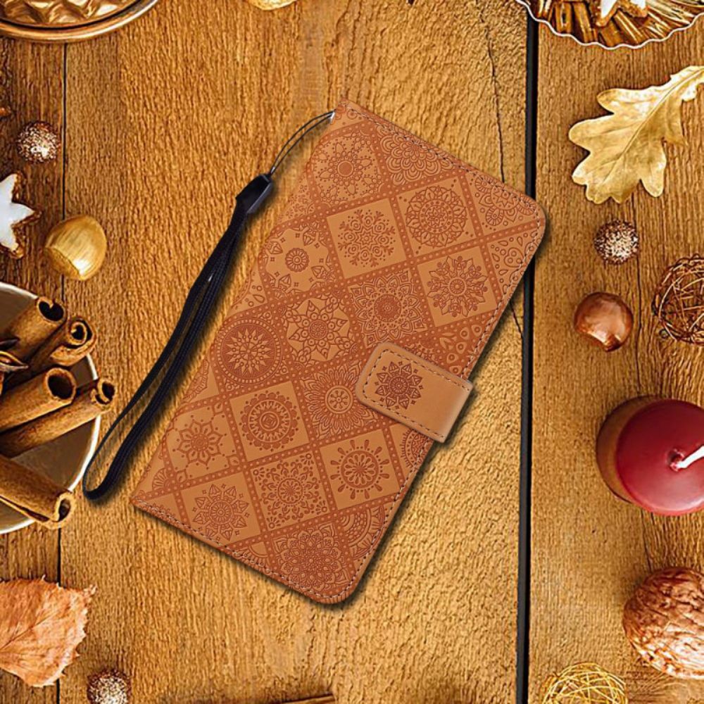 Leren Hoesje voor Xiaomi Redmi 10 Tapijtpatroon