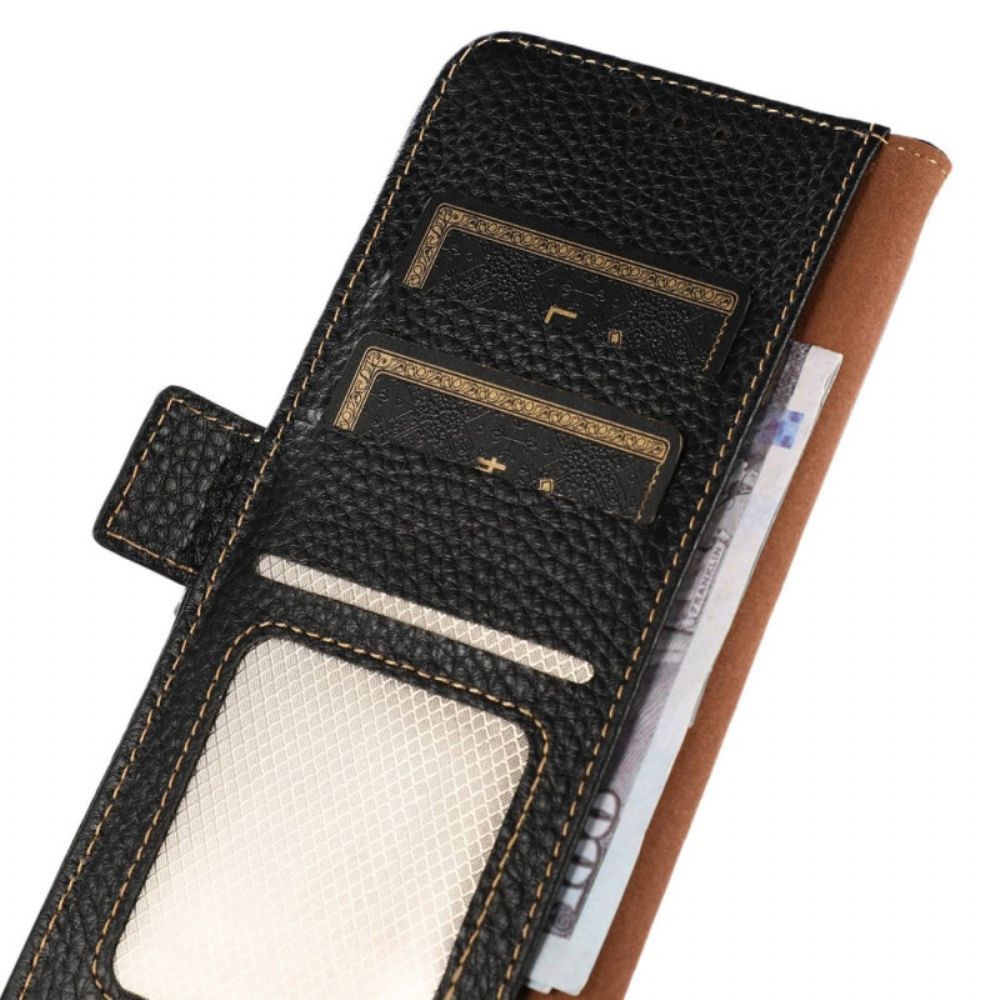 Folio-hoesje voor Honor Magic 4 Pro Litchi Leer Khazneh Rfid