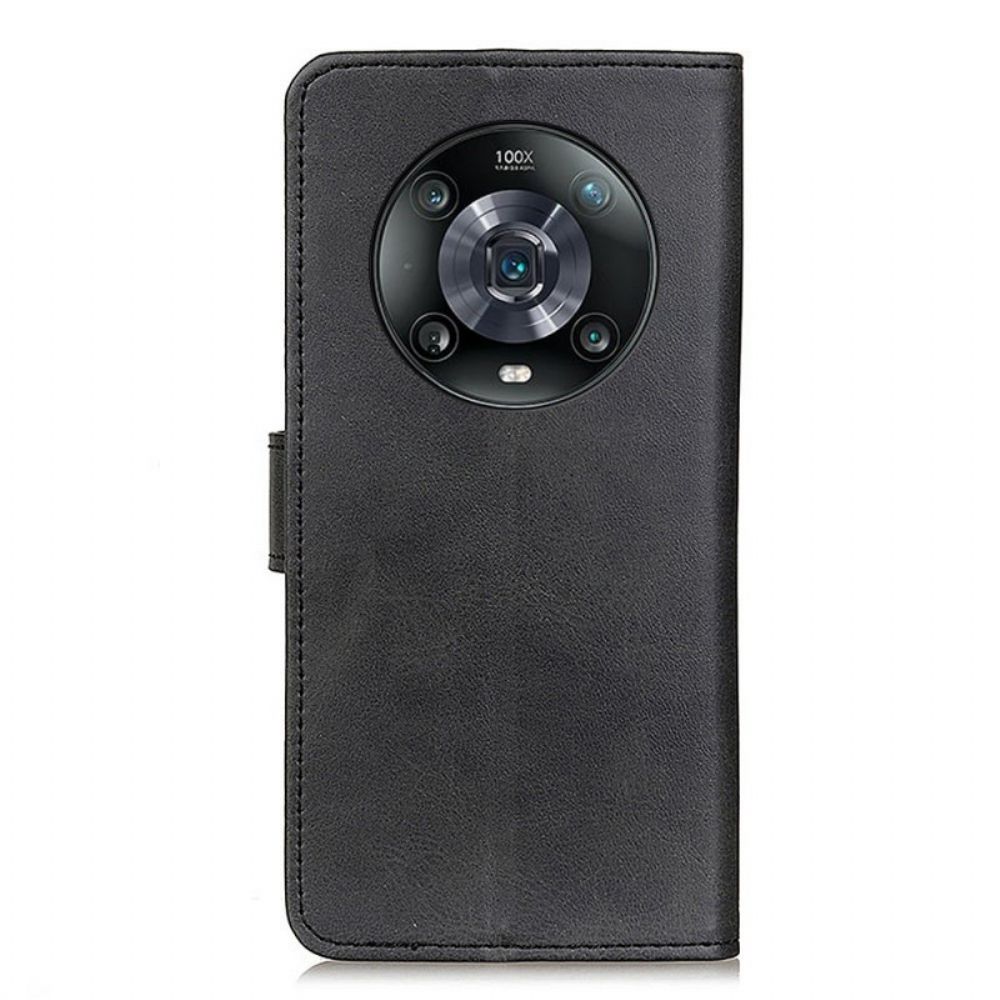 Leren Hoesje voor Honor Magic 4 Pro Mat Kunstleer
