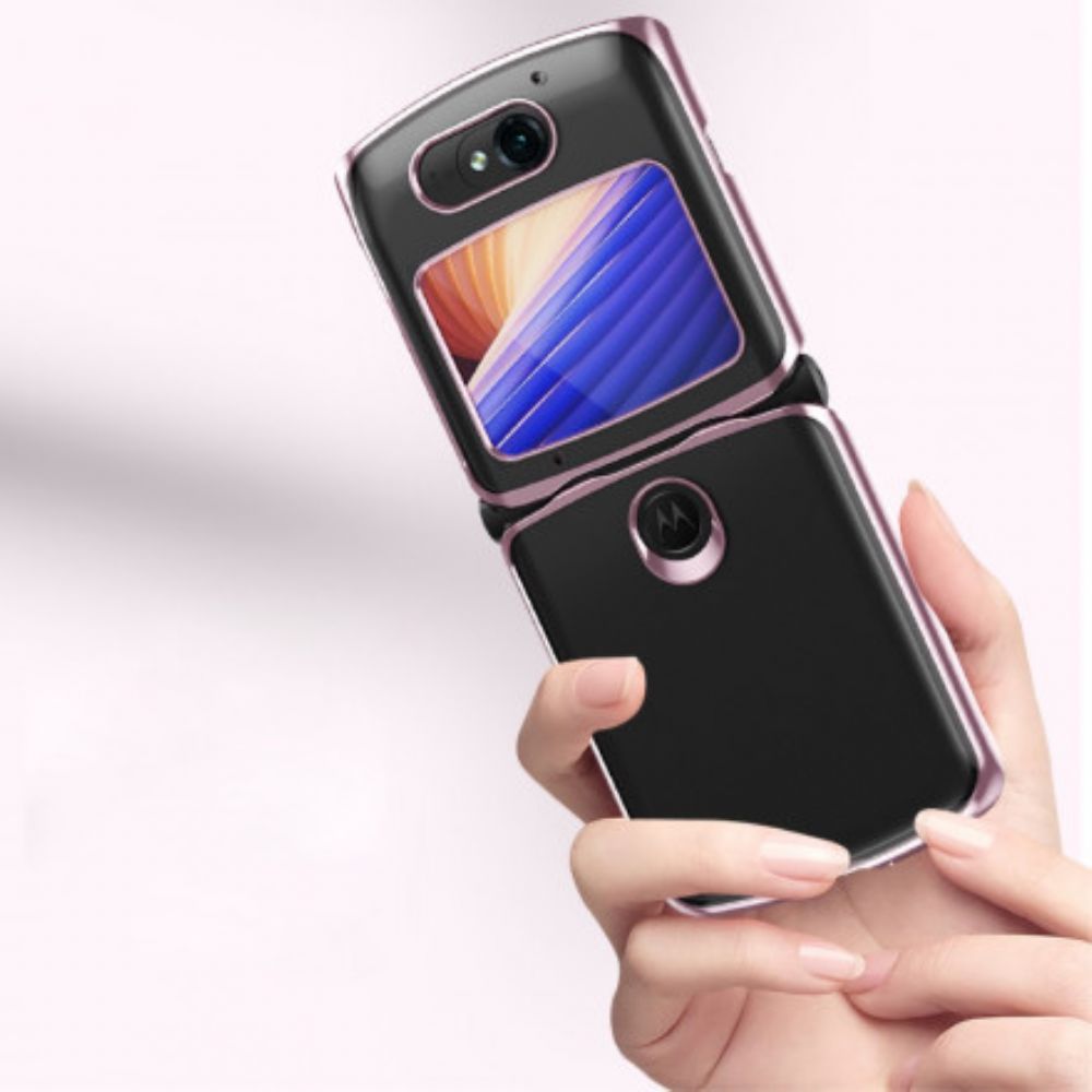 Hoesje voor Motorola Razr 5G Metalen Stijl Randen