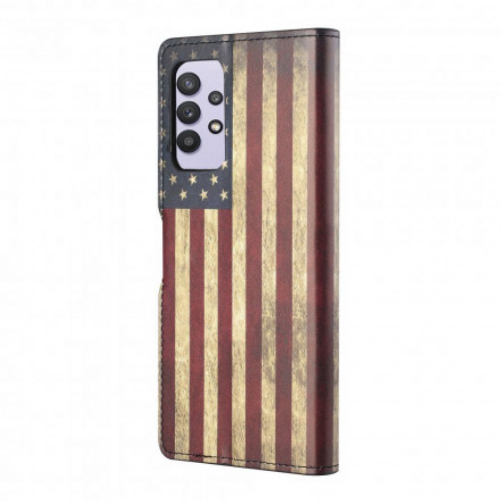Folio-hoesje voor Samsung Galaxy A32 4G Amerikaanse Vlag