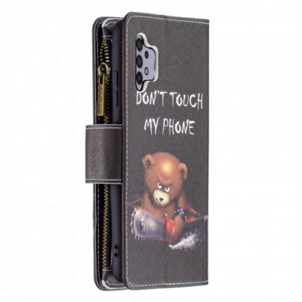 Folio-hoesje voor Samsung Galaxy A32 4G Beerzak Met Rits