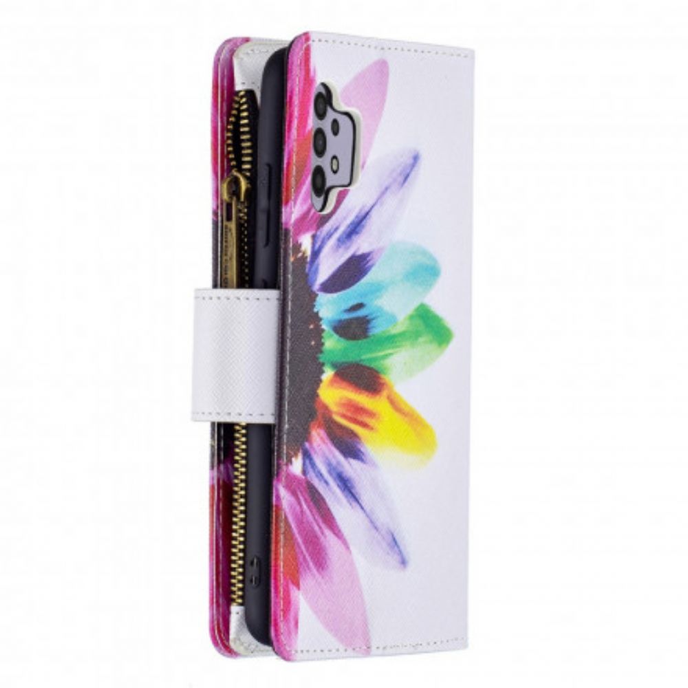 Folio-hoesje voor Samsung Galaxy A32 4G Bloemzak Met Rits