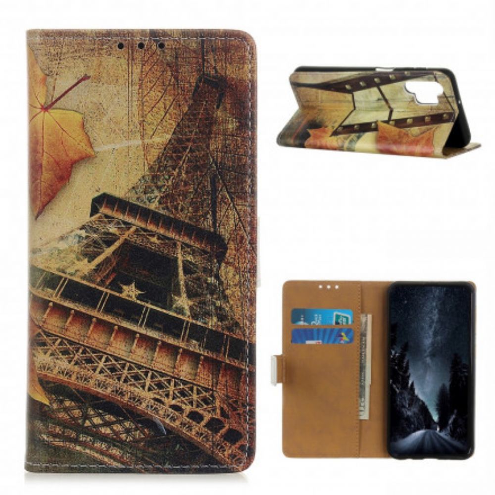 Folio-hoesje voor Samsung Galaxy A32 4G Eiffeltoren In De Herfst