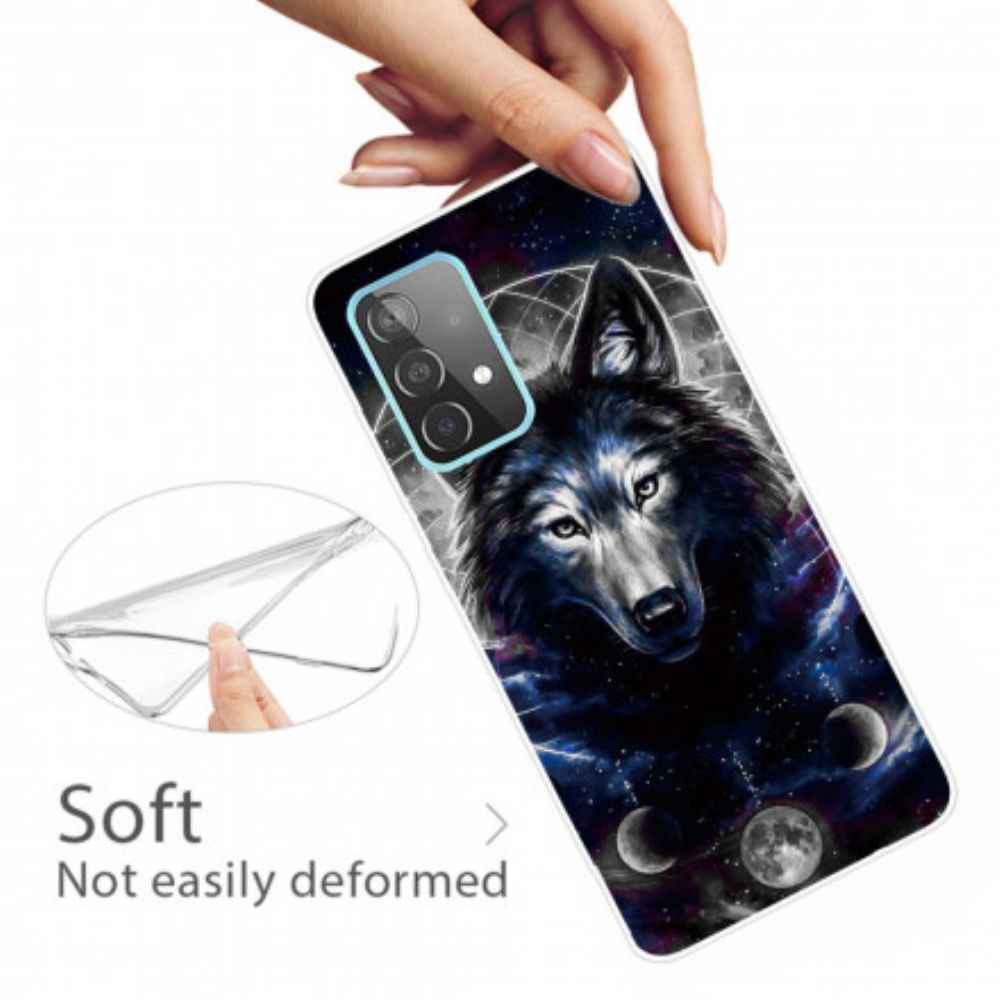 Hoesje voor Samsung Galaxy A32 4G Flexibele Wolf