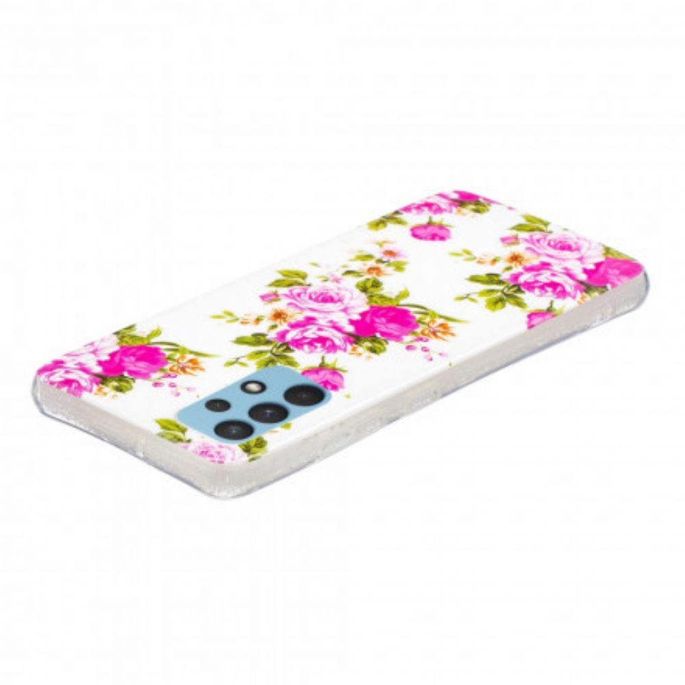 Hoesje voor Samsung Galaxy A32 4G Fluorescerende Vrijheidsbloemen