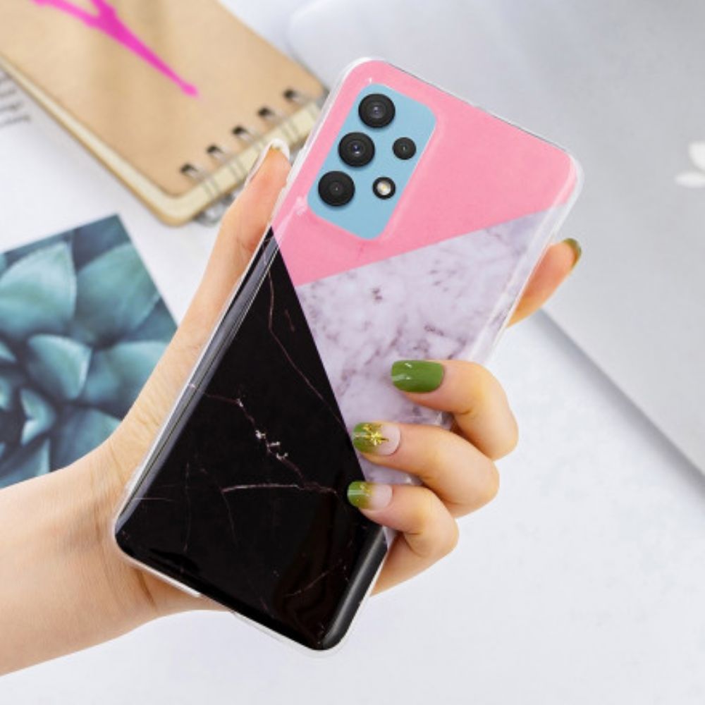 Hoesje voor Samsung Galaxy A32 4G Geometrisch Marmereffect