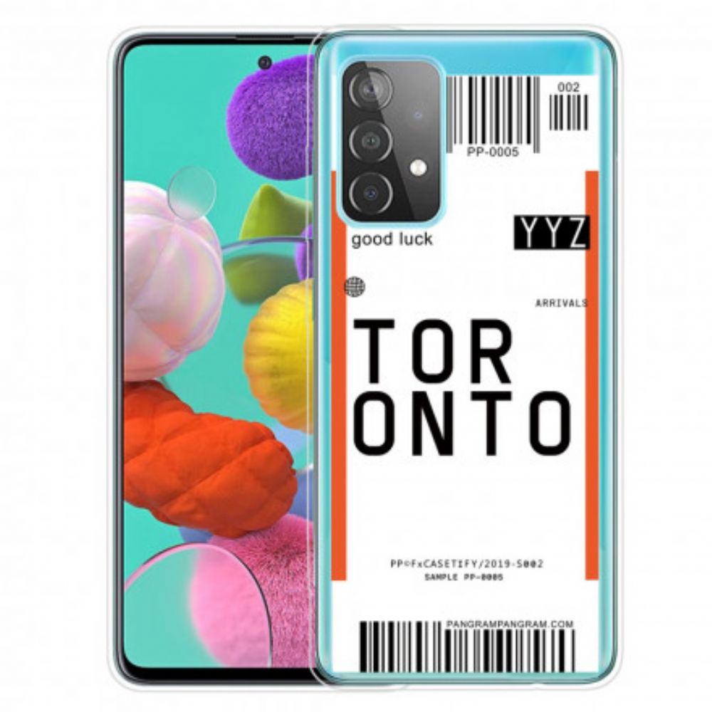 Hoesje voor Samsung Galaxy A32 4G Instapkaart Naar Toronto