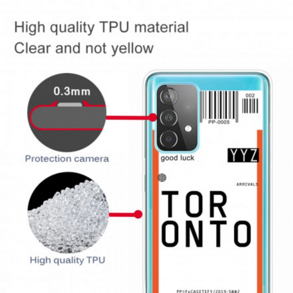 Hoesje voor Samsung Galaxy A32 4G Instapkaart Naar Toronto