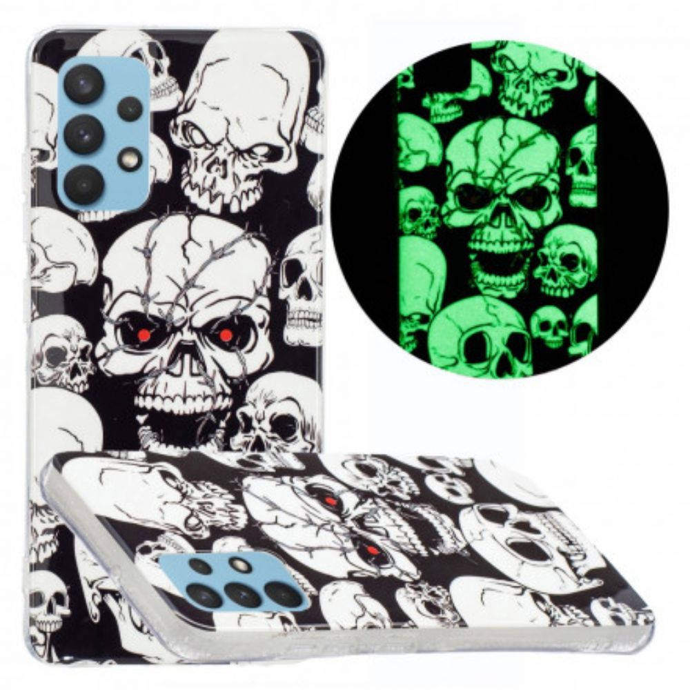 Hoesje voor Samsung Galaxy A32 4G Pas Op Voor Fluorescerende Schedels