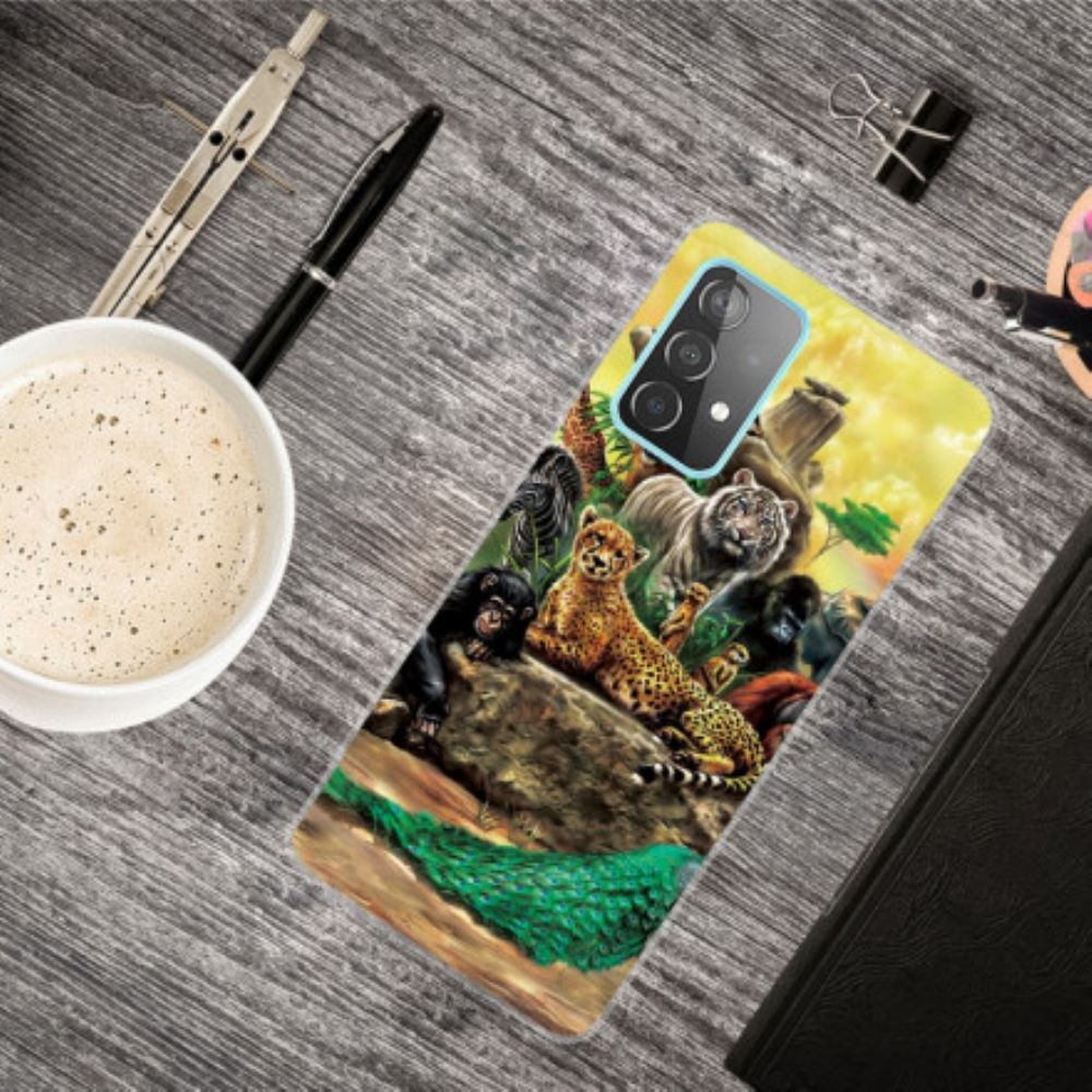 Hoesje voor Samsung Galaxy A32 4G Safaridieren