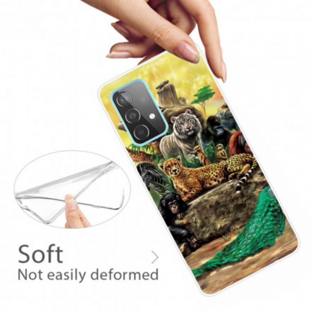 Hoesje voor Samsung Galaxy A32 4G Safaridieren
