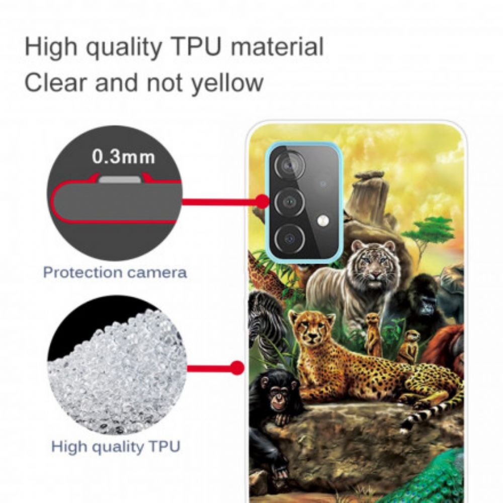 Hoesje voor Samsung Galaxy A32 4G Safaridieren