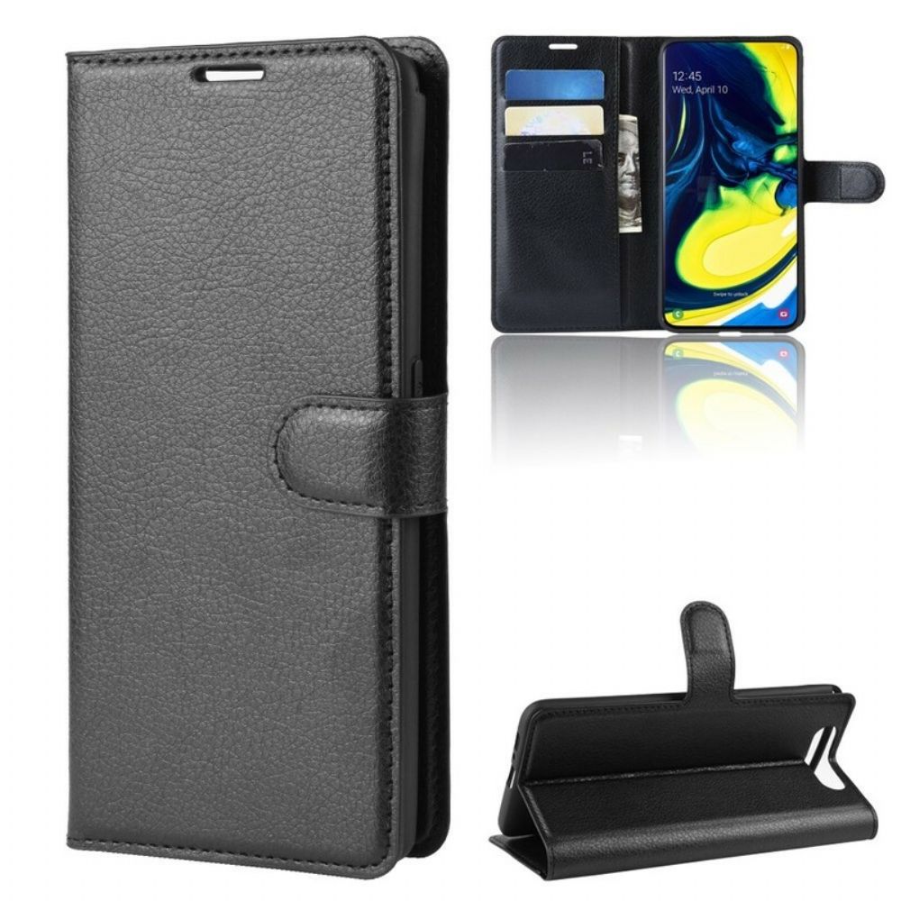 Leren Hoesje voor Samsung Galaxy A90 / A80 Retro Kunstleer