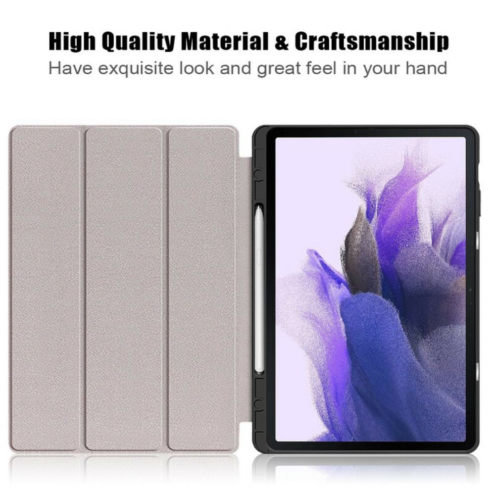 Bescherming Hoesje voor Samsung Galaxy Tab S7 FE Drievoudig Versterkte Stylushouder