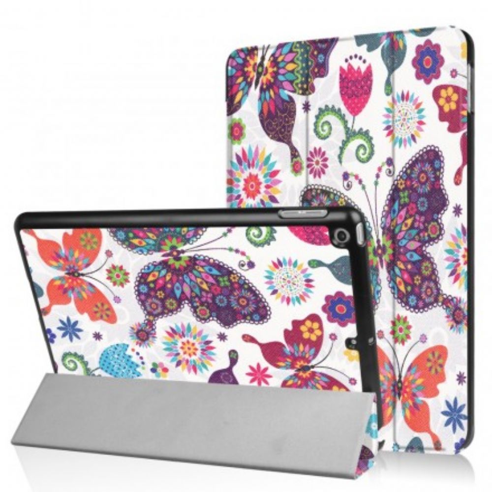 Leren Hoesje voor iPad 9.7" Vlinders En Bloemen