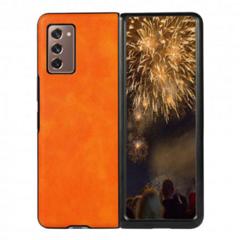Hoesje voor Samsung Galaxy Z Fold 2 Kunstleer Kleur
