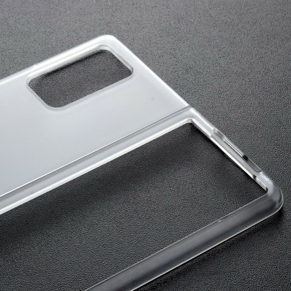 Hoesje voor Samsung Galaxy Z Fold 2 Mat Doorzichtig Plastic