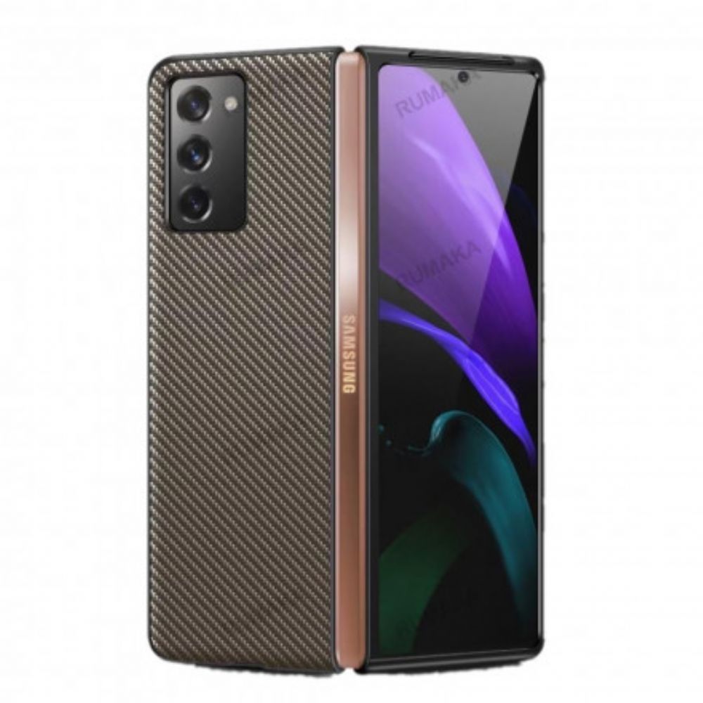 Hoesje voor Samsung Galaxy Z Fold 2 Premium Koolstofvezel