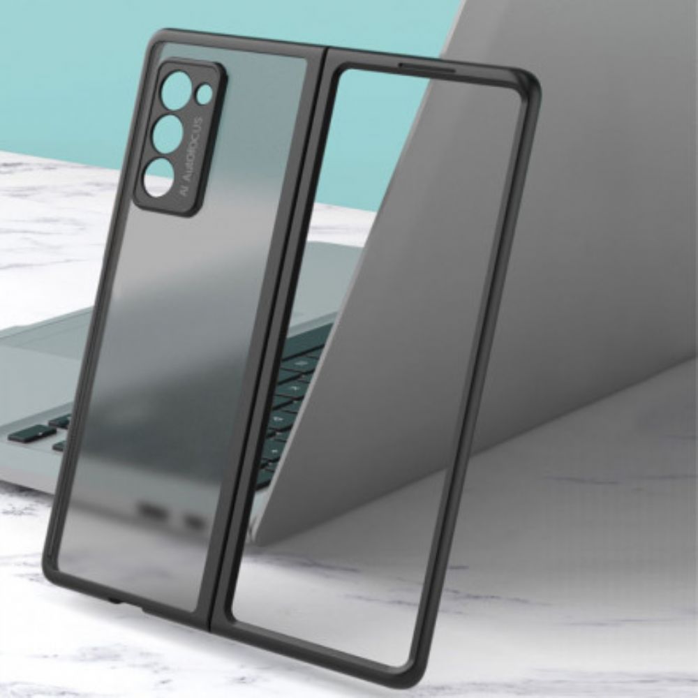 Hoesje voor Samsung Galaxy Z Fold 2 Transparante Gekleurde Randen Gkk
