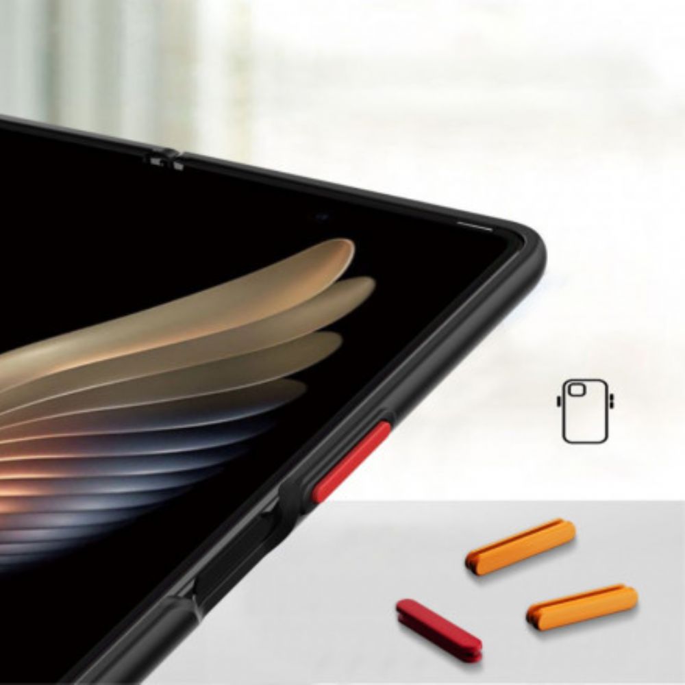Hoesje voor Samsung Galaxy Z Fold 2 Transparante Gekleurde Randen Gkk