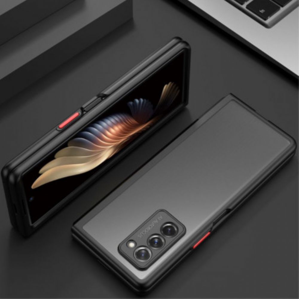 Hoesje voor Samsung Galaxy Z Fold 2 Transparante Gekleurde Randen Gkk